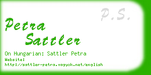 petra sattler business card